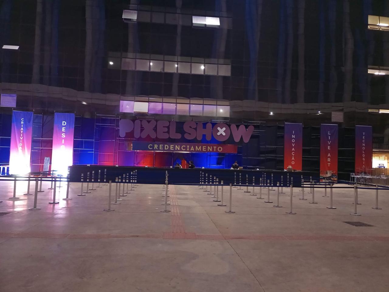 Estrutura montada para o Pixel Show no Estádio Mané Garrincha em Brasília 2